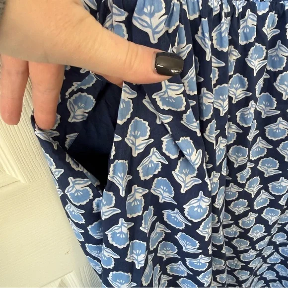 J. Crew Smocked Midi Dress Puff Sleeves Floral Print Womens Size XL - Picture 8 of 13